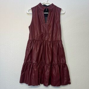 Fate Red Sleeveless Tiered Dress